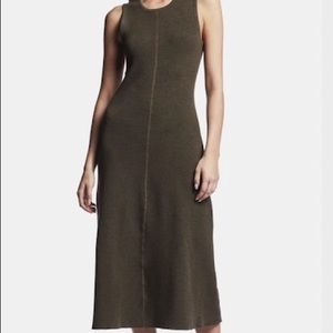 James Perse Godet Dress Army Green 4 NWT